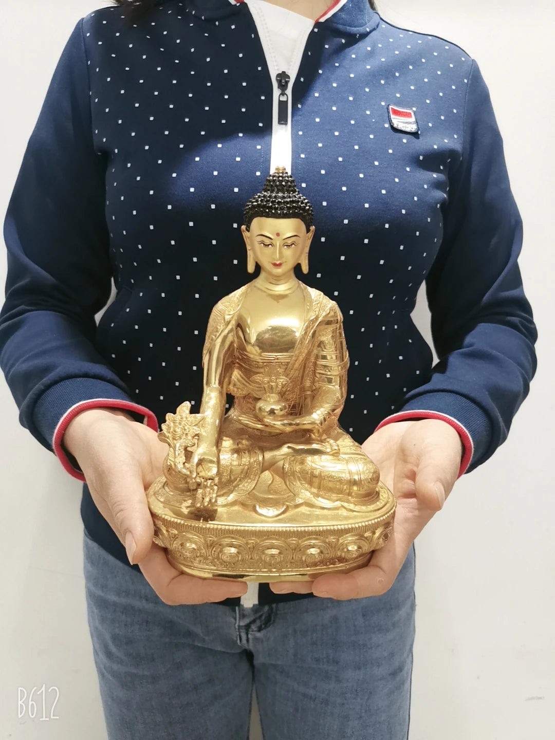 Wholesale Tibet Buddha statue GOOD copper gilding Tathagata Medicine RU LAI Buddha statue Family protection Health longevity