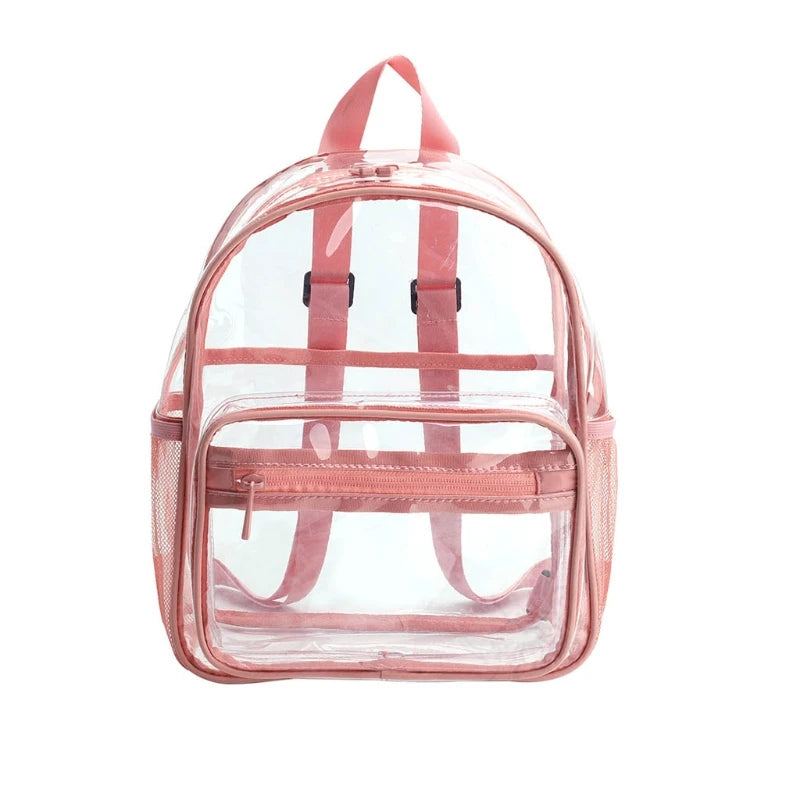 Women Backpack Transparent PVC Bag Female Fashion College Students Bookbag Travel Daypack for Teenager Girls