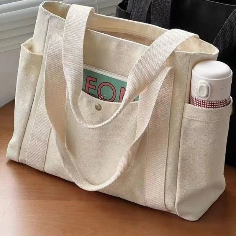 Women Canvas Tote Bag Designer Ladies Casual Handbag Shoulder Bag Large Capacity CrossBody Bag Ladies Messenger Bag Beach Bags