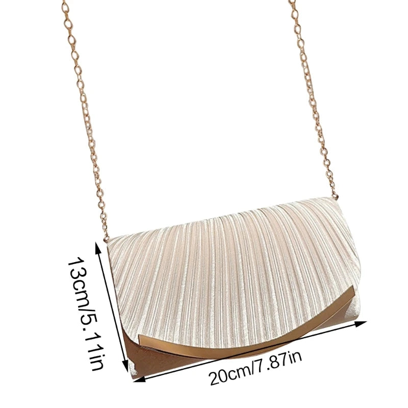 Women Evening Bag Detachable Chain Wedding Clutch Handbag Elegant Shoulder Bags