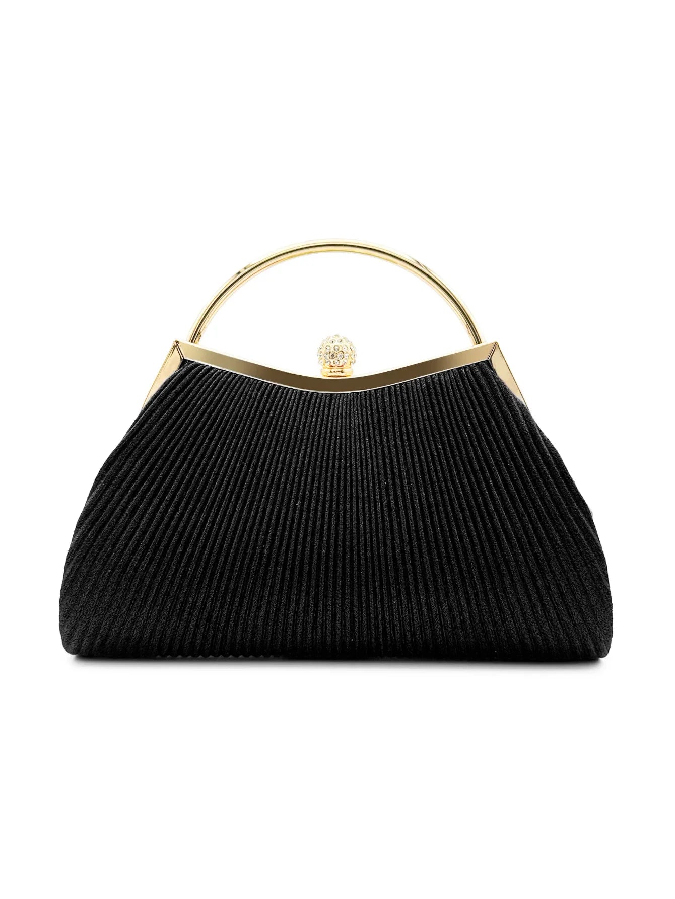 Women Evening Clutch Bag Rhinestone Prom Handbag Chain Shoulder Crossbody Bags Luxury Designer Purse Pleated Tote Bags Aesthetic
