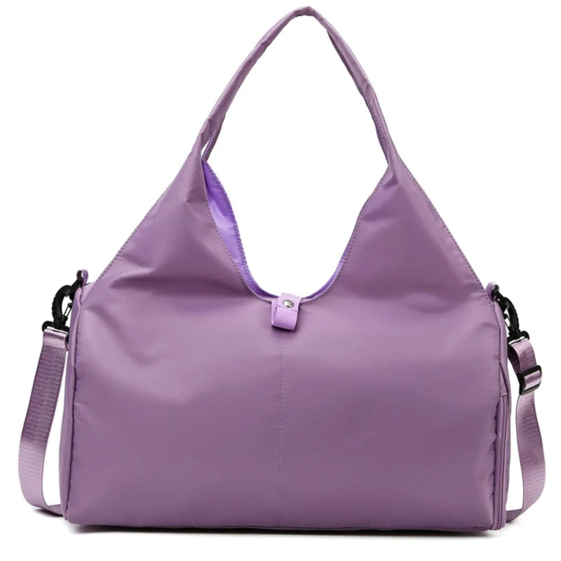 Women Gym Bag with Shoe Compartment Adjustable Yoga Mat Holder Sports Yoga Tote Bag and Carry on All Your Stuff Workout