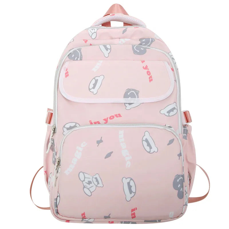 Women Kawaii Printing Laptop School Bag Cool Girl Trendy Female Cute Student College Backpack Fashion Lady Nylon Travel Book Bag