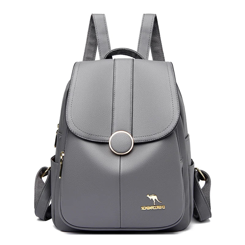 Women Large Capacity Backpack Purses High Quality Leather Female Vintage Bag School Bags Travel Bagpack Ladies Bookbag Rucksack