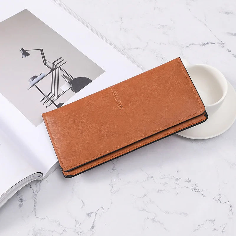 Women Long Wallet Pu Leather Card Holder Large Capacity Female Multi-function Coin Purse Clutch Money Bag Phone Wristlet Handbag