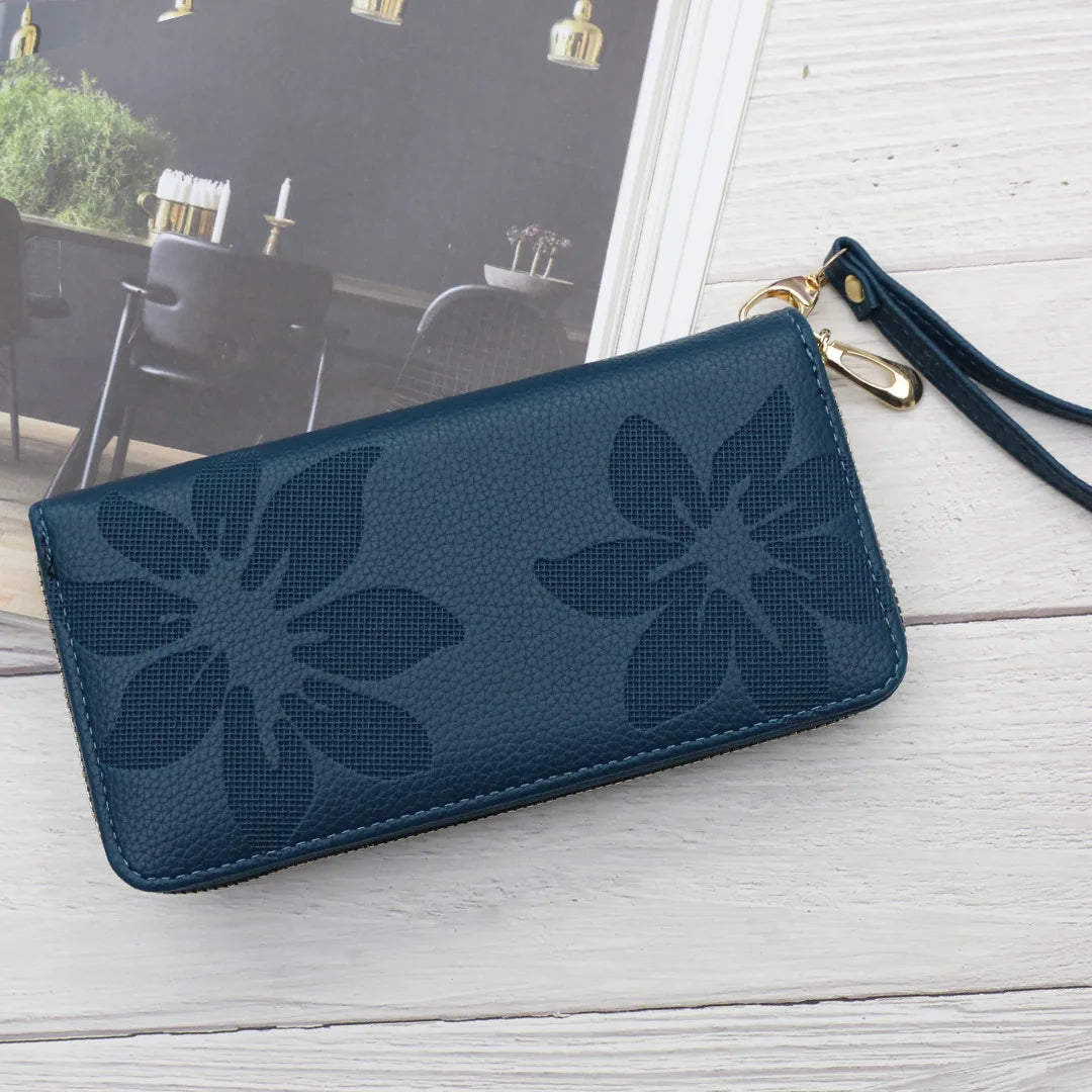 Women Long Wallet Pu Leather Card Holder Large Capacity Female Multi-function Coin Purse Clutch Money Bag Phone Wristlet Handbag