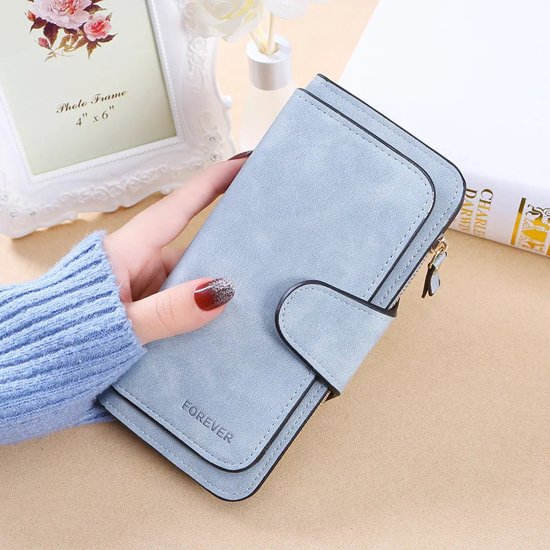 Women Long Wallet Pu Leather Card Holder Large Capacity Female Multi-function Coin Purse Clutch Money Bag Phone Wristlet Handbag