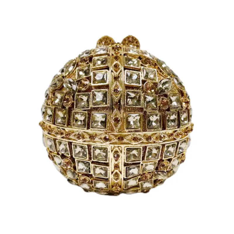 Women Multi Stones Clutch Purse Crystal Evening Bags Hard Case Metal Minaudiere Rhinestone Clutches Handbag Wedding Party Bags