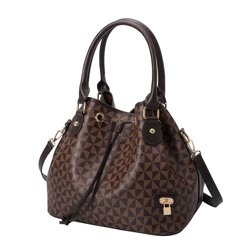 Women PU Tote Bags Large Capacity Vintage Top-handle Bags Girl's Tote Bag Shoulder Bag Crossbody