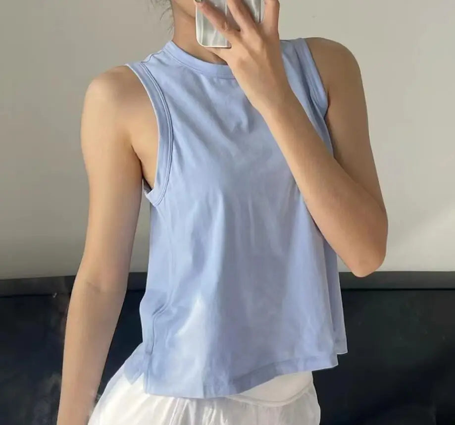 Women Summer Sleeveless Vest, Sport Shirt Blue ,Pink,blue,black Top Shirt