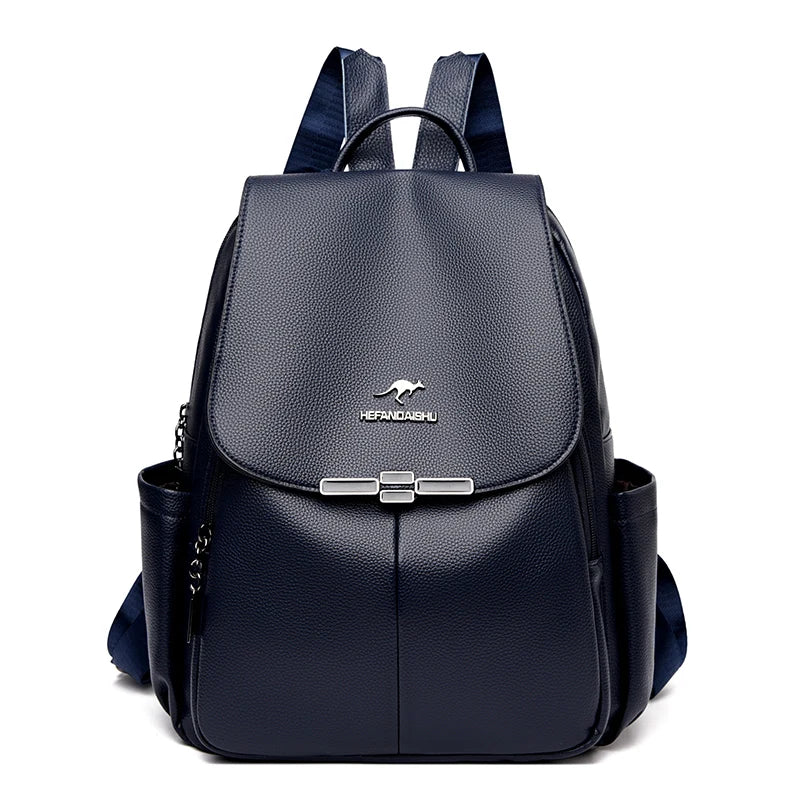 Women Teenage Girl Schoolbag Knapsack Fashion Pu Leather Backpack High Quality Female Backpack Travel Mochila Sac A Dos Bookbag
