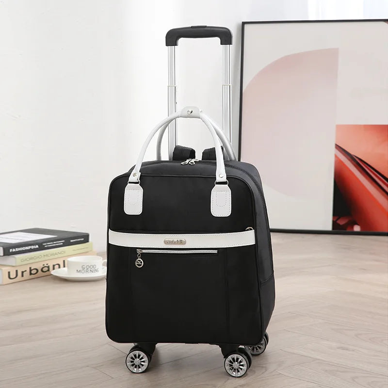 Women Travel Trolley bag waterproof Multifunctional use Rolling luggage bags Travel Backpack bag with wheeled backpack suitcase