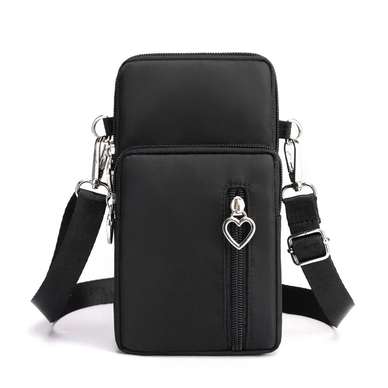 Women Waterproof Handbags Mobile Phone Bag Casual Mini Shoulder Bag Female Arm Pouch Wallet Sports Music Crossbody Bags for Girl