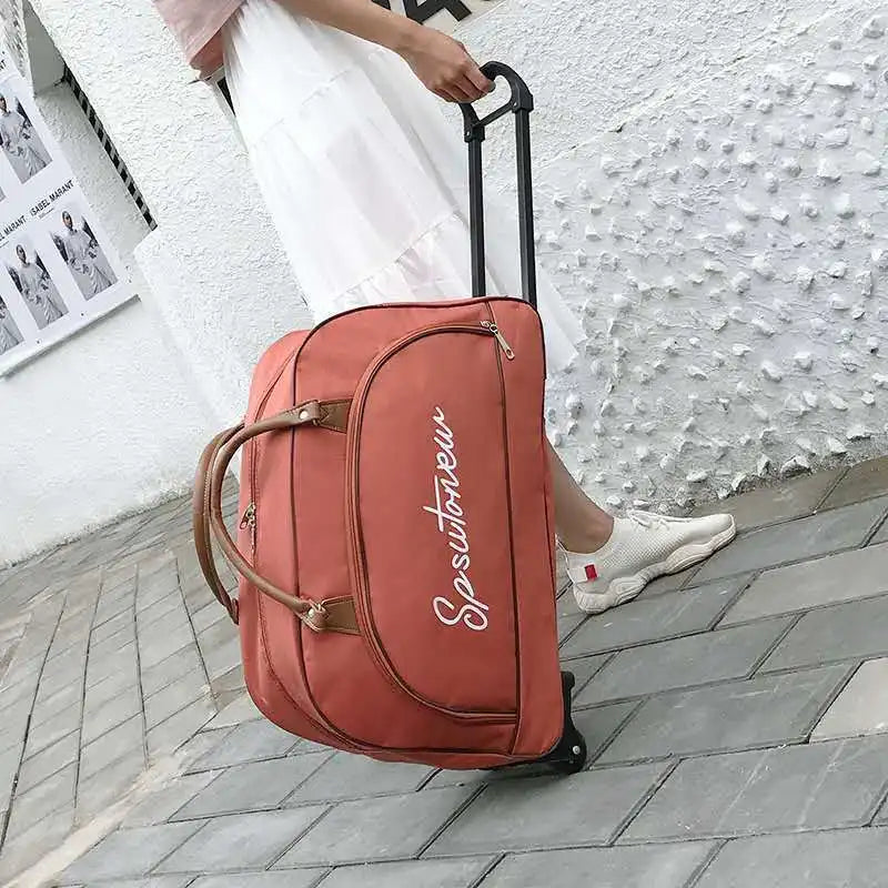 Women Wheeled bag Rolling luggage bag for girls short trip travel Trolley Bags on wheels Trolley Suitcase women wheeled Bags