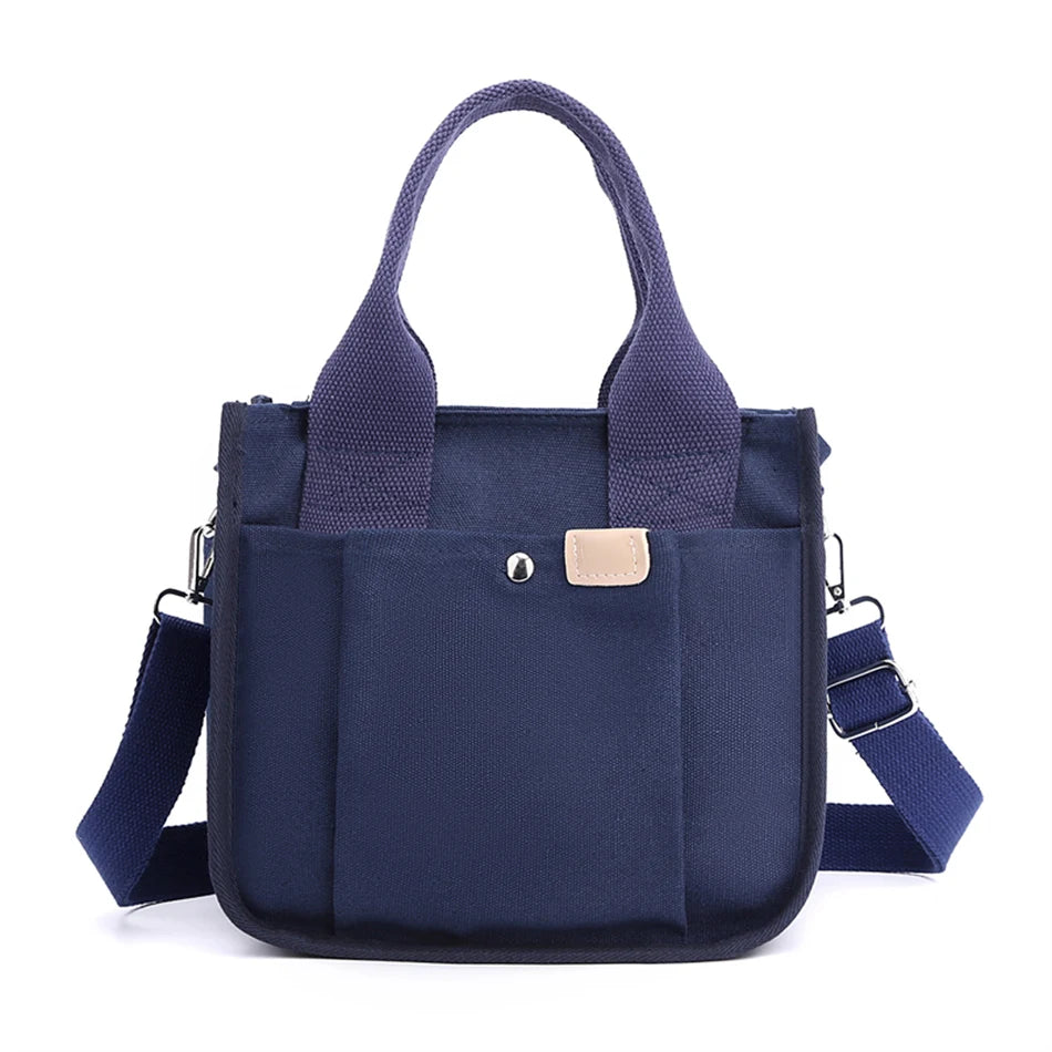 Women's Casual Tote Large Capacity Canvas Crossbody Bag for 2022 Trendy Fashion Shoulder Messenger Lady Bag Female Handbag Purse
