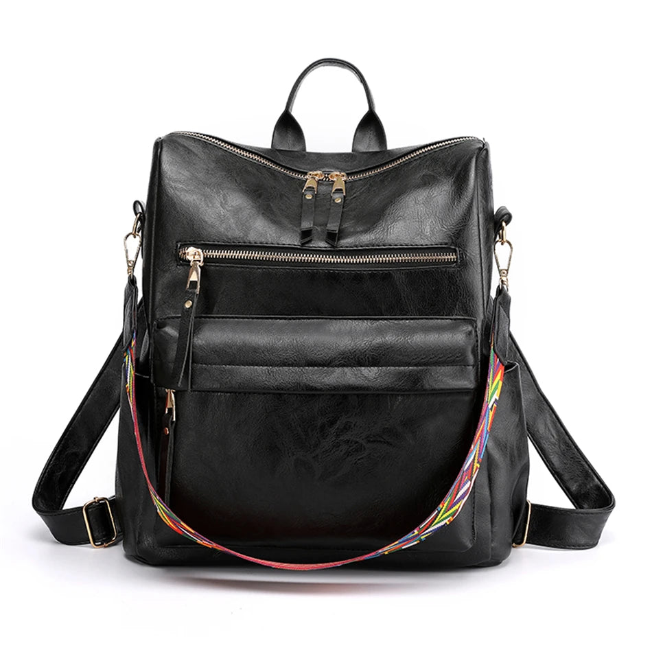 Women's Fashion Backpack Purse Multipurpose Design Convertible Satchel Handbags Shoulder Bag Animal Prints PU Leather Travel Bag