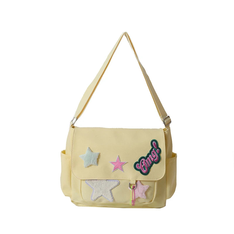 Women's Fashion Canvas Shoulder Bags Designer Large-capacity Ladies Leisure Light Crossbody Bags Female Trend Shopping Bags