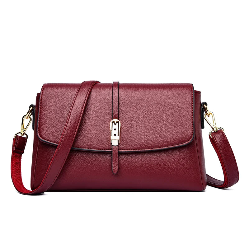 Women's High Quality PU Leather Flap Shoulder Bags 2023 Ladies Designer Retro Casual Small Square Bags Simple Diagonal Handbags