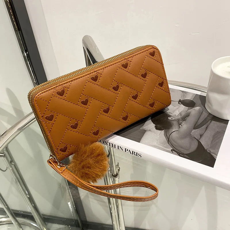 Women's Leather Wallet Woman Luxury Long Wallets Fashion Women Purses Money Bags Handbags Womens Purse Cards Holder