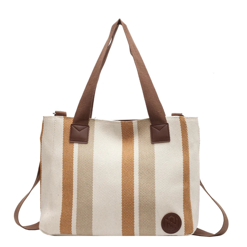 Women's Leisure Canvas Shoulder Bag Designer High Quality Female Light Crossbody Bag Large-capacity Ladies Fashion Shopping Bags