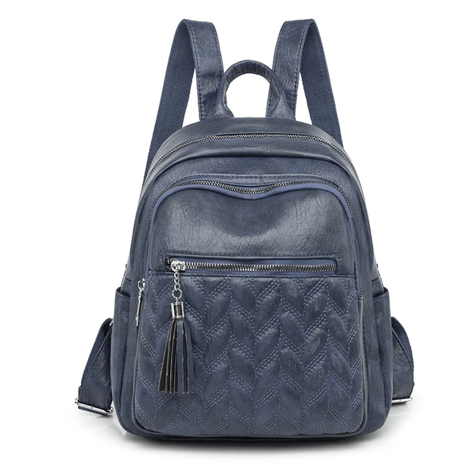 Women's Quality PU Leather Back Pack Shoulder Bags Handbag Retro Female Backpack School Bags for Teenager Girl Rucksack Mochilas