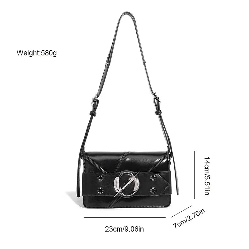 Women's Sweet And Cool Motorcycle Designer New Mineral 2024 High-end Small Square Fashionable Crossbody Tofu Bag