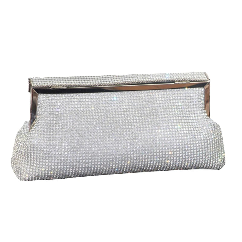 Womens Dinner Evening Handbag for Rhinestone Banquet Clutch Purse Crystal Bag Wedding Party Prom Crossbody Bag