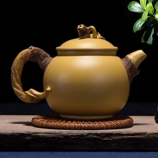 Xuan Diao Kiln Chen Dong Cast Famous Handmade Purple Clay Pot Pattern Teapot Yixing Purple Sand Segment Mud Kung Fu Tea Set