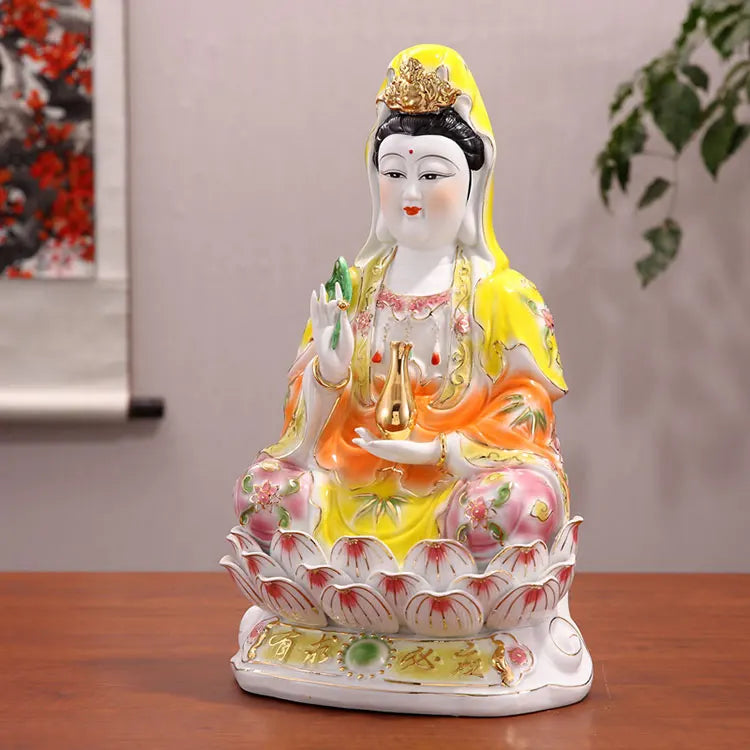 YOU QIU BI YING Goddess GUAN YIN bodhisattva BUDDHA figure home Altar Shrine Worship efficacious Talisman Porcelain GOOD statue
