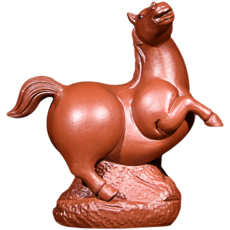 Yixing Handmade Purple Sand Horse Tea Ornaments Ornaments Tea Tray Tea Set Accessories Dahongpao Tea Tang Ma Chinese Zodiac Hors