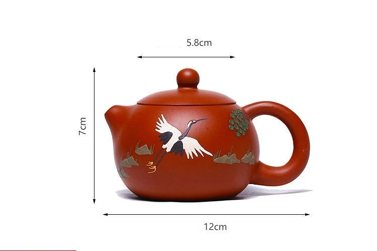 Yixing Handmade Zisha Teapot Pot Kung-fu Teaware Purple Clay Drinkware for Dahongpao Crane Teapot
