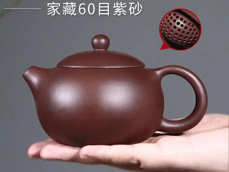 Yixing Purple Clay Pot Handmade Xishi Pot Ball Hole Kong Fu Tea Set Household Teapot Drinkware Teaware For Drink Tea Green