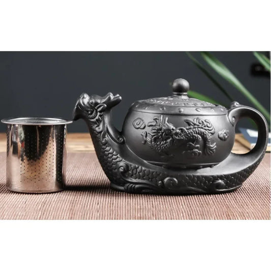 Yixing Purple Clay Teapot Large Capacity Teapot Single Pot with Built-in Stainless Steel Filter Teapot Household Kungfu Tea Set