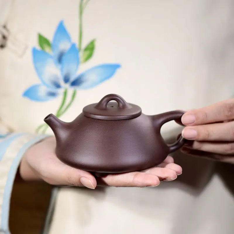 Yixing Purple Clay Teapot, Pure Handmade, Master Gung Fu Tea Set, Raw Ore, Old Stone Scoop Teapots, Household Drinkware