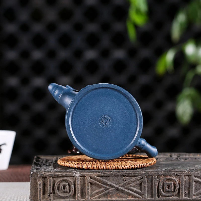 Yixing tea pots Purple Clay Teapot Raw ore Azure mud Bamboo joint beauty kettle Handmade Boutique Teaware 300ml