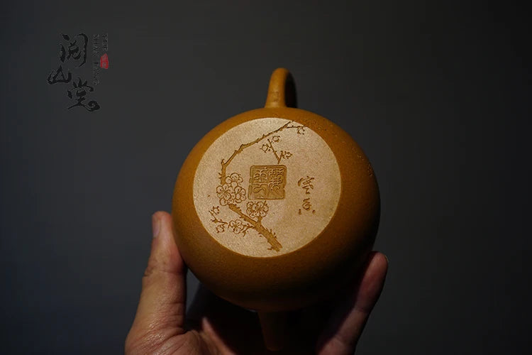 Yueshan Hall | Elegant Pot The Work of Combining the Two Countries Raw Ore Gold Segment Mud Purple Clay Pot Qi Liyun Boutique