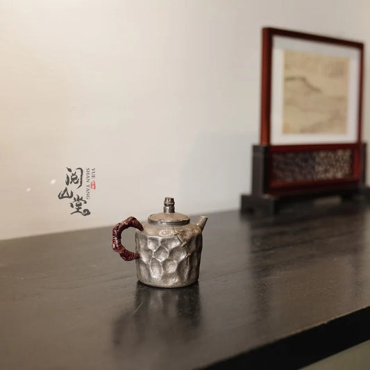 Yueshan Hall | Ruoyu Silver teapot All Handmade Tea Table Utility