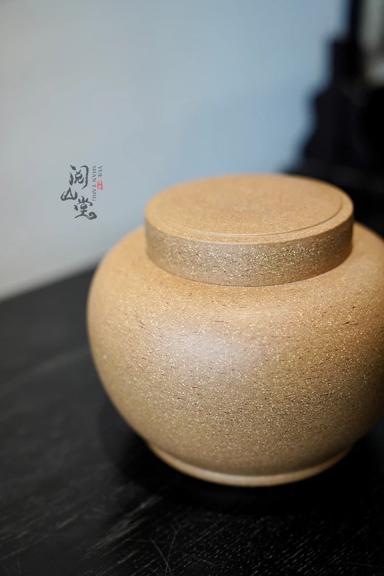 Yueshan Hall | With Tolerance Fine Zisha Tea Pot Tea storage pot Tea warehouse High-End Boccaro Teapot Hand-Crafted