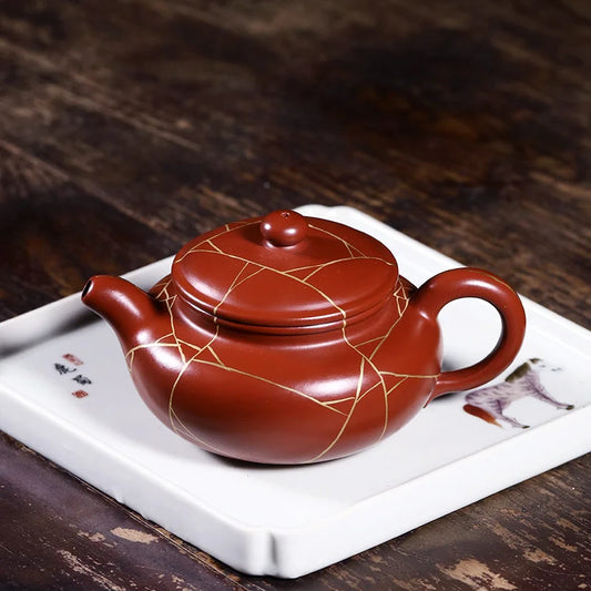 Zanghutianxia Purple Clay Pot Handmade Teapot Yixing Country Aid Handmade Dahongpao Tea Small Capacity Antique
