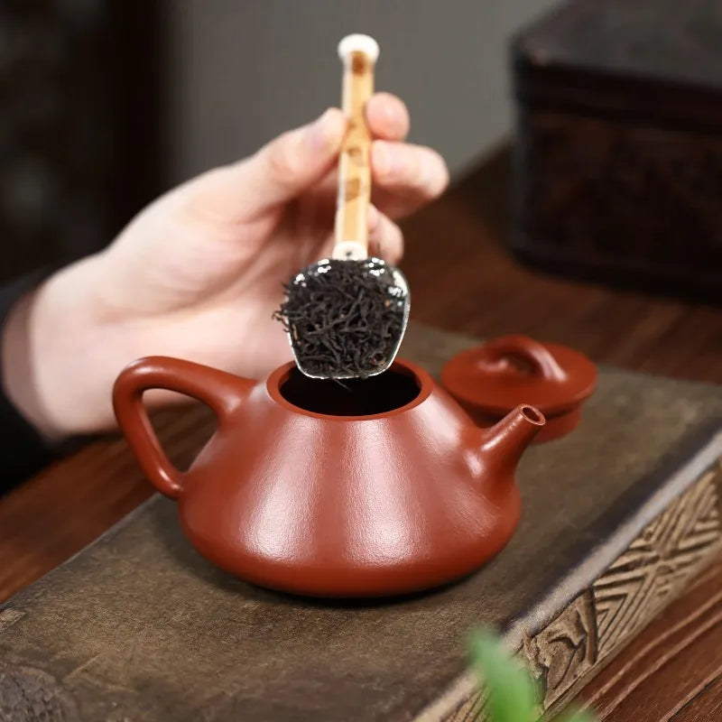 Zanghutianxia Small Capacity Yixing Purple Clay Pot Handmade Household Teapot Pear Skin Dahongpao Tea Kung Fu Tea Set Ziye Stone