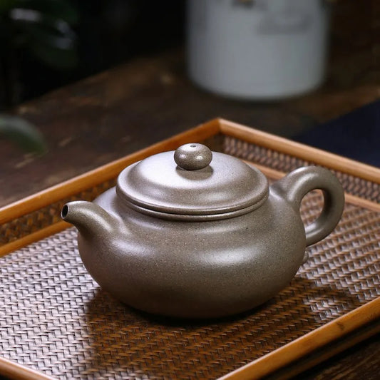 Zanghutianxia Yixing Famous Zisha Teapot Handmade Teapot Single Teapot Zisha Tea Set Raw Ore Crabshell Green Handmade Tycoon Ant