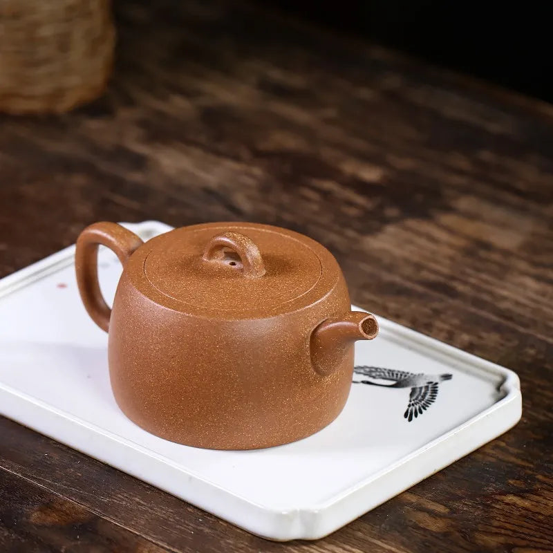Zanghutianxia Yixing Purple Clay Pot Hand-Carved Small Capacity Teapot Raw Ore Colorful Section Sand Household Kung Fu Tea Set W