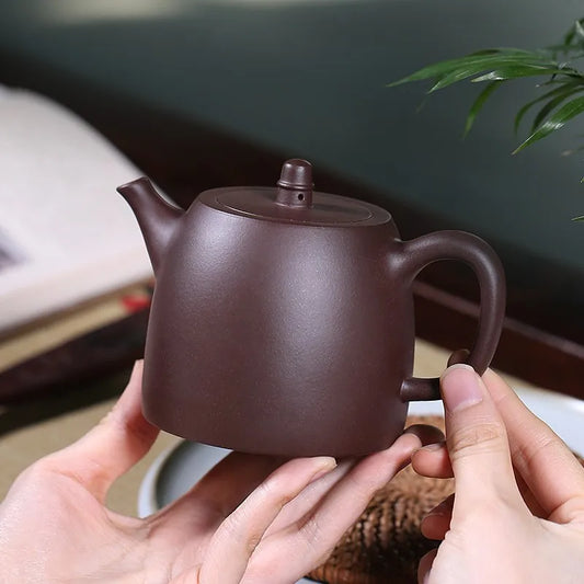 Zanghutianxia Yixing Purple Clay Teapot Famous Dai Chengguang Handmade Crude Ore Old Purple Clay Small Capacity Teapot Han Duo H