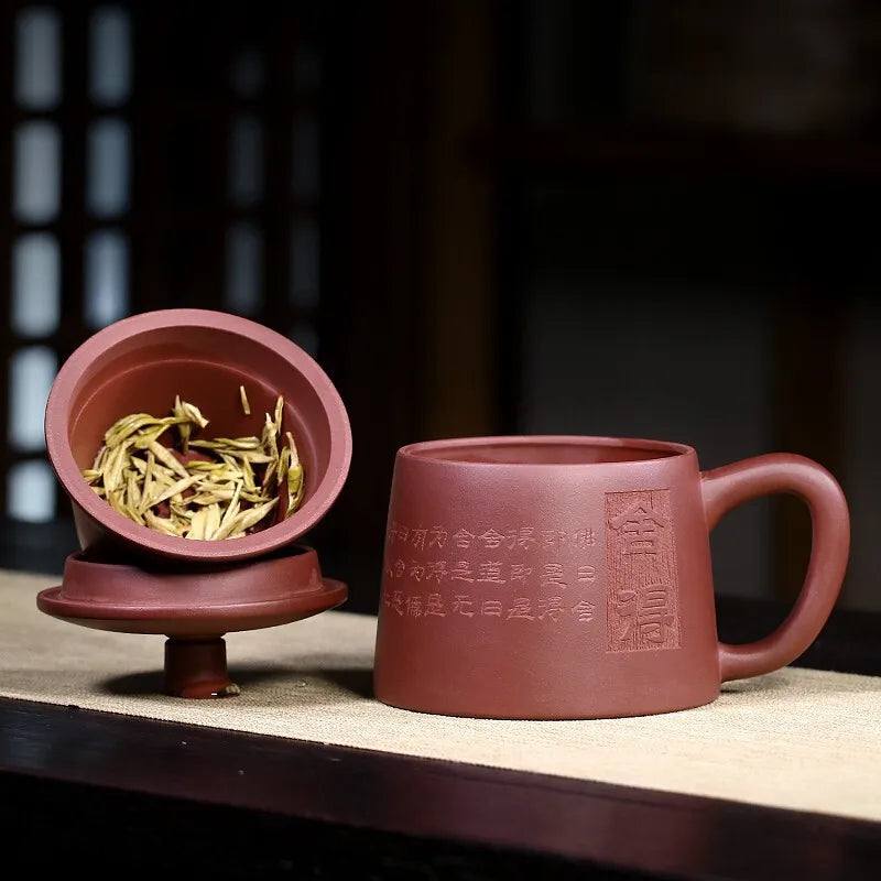 Zanghutianxia Yixing Purple Sand Tea Set Tea Cup High-End Men's Boccaro Cup with Filter Kung Fu Tea Cup Master Cup Willing Cup