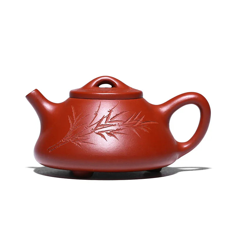 Zisha Teapot Yixing Handmade Pot Kung-fu Teaware Purple Clay Drinkware For Puer Green Black Chinese Tea Dahongpao Bamboo Shadow