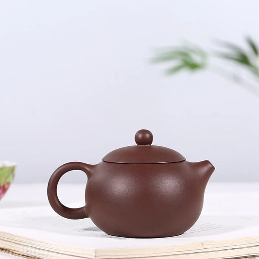 Zisha Teapot Yixing Handmade Pot Kung-fu Teaware Purple Clay Drinkware For Puer Green Black Chinese Tea Purple Clay Xishi Pot