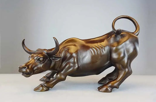 bring fortune Good luck HOME Company shop financial Mascot business decorative Stock market bull Wall Street bull bronze statue