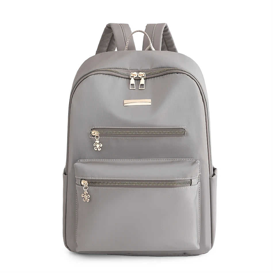 casual Women's Backpack Large Capacity Ladies Travel Bagpack Simple Solid Color School Bag High Quality Female Rucksack Mochilas
