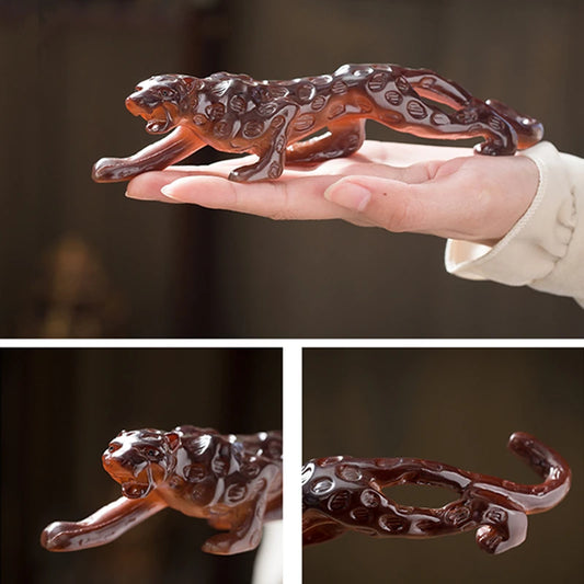 creative home decoration resin tea pet color change tea play holder for chopstick rack for brush leapord statue China