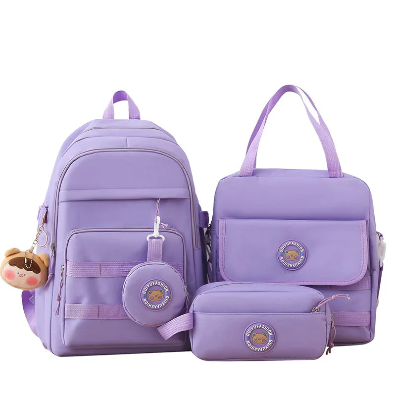 cute girls school bags korean style elementary school backpack large capacity student backpack handbag pencil bag schoolbag girl